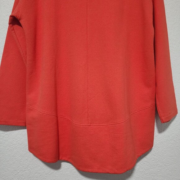 Eileen Fisher Sweatshirt Sweater Orange Size XS/TP Organic Cotton Cabincore - Picture 3 of 10
